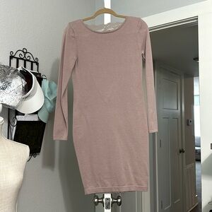 Sweater dress with lace back